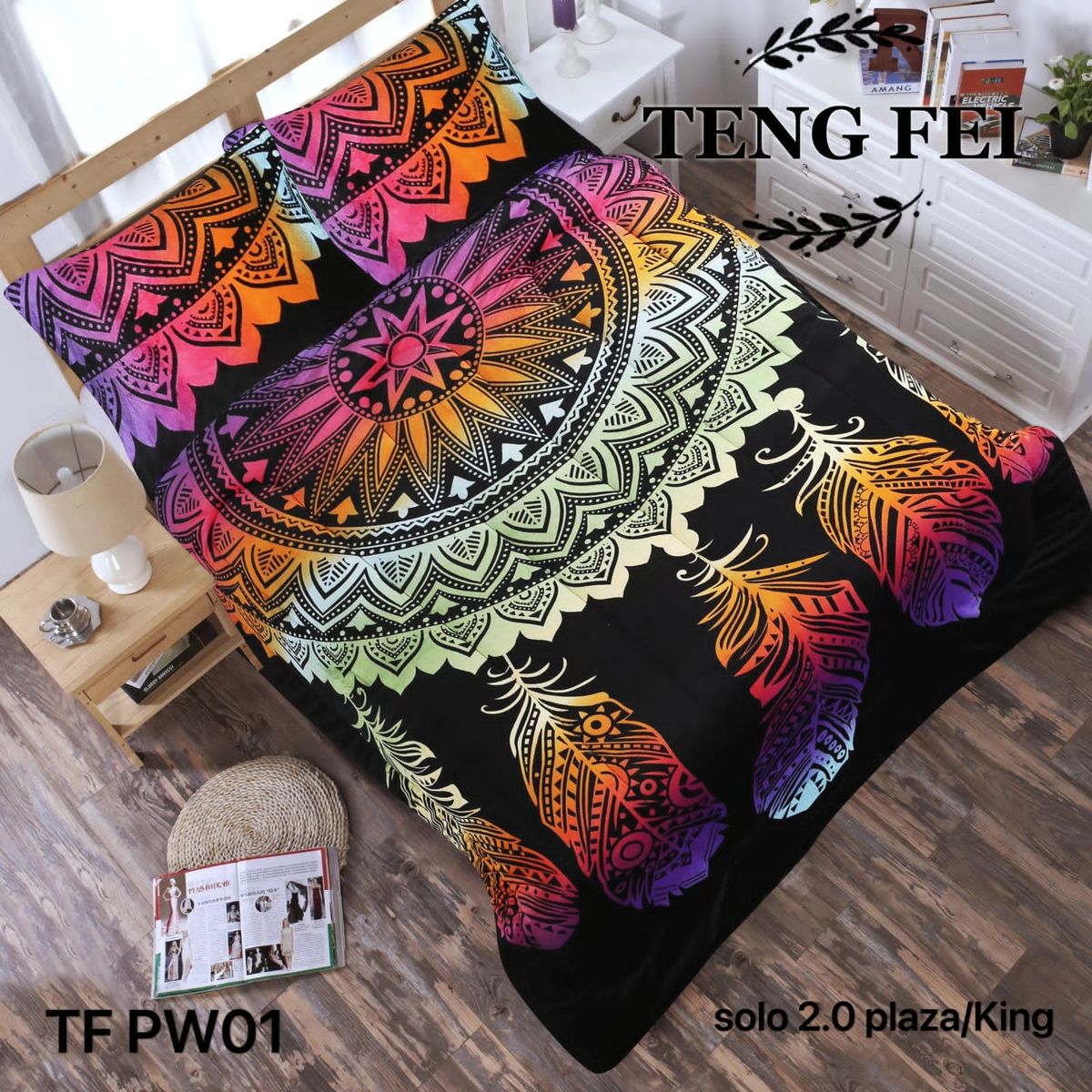 GENERICO - Cobertor de invierno Plush con chiporro 2 Plazas ATRAPA SUEÑOS