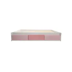 DECORACION CREATIVA - Cama Infantil 1,5 Plaza 3 Cajones ( rosado - fuxia- rosado)