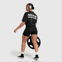 KUSSI COLLECTION - Polera basic mujer Gym Rat Edicion Limitada Black