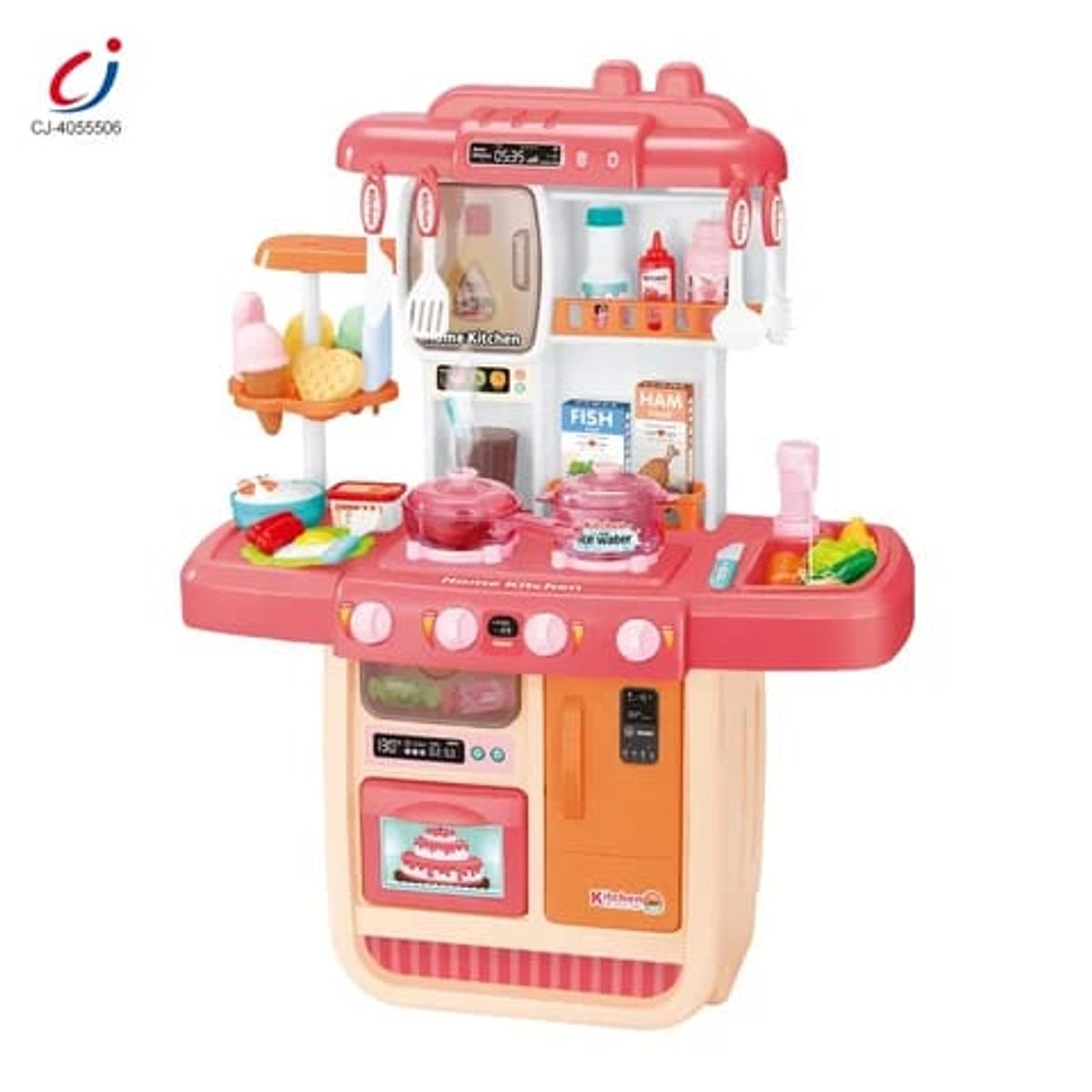 GENERICO - Juego De Cocina De Plástico Para Niños 70 Cm - Rosa