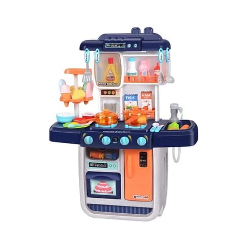 GENERICO - Juego De Cocina De Plástico Para Niños 70 Cm - Azul