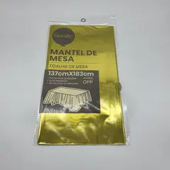 GENERICO - Mantel Metalizado Para Mesa Decoración Cumpleaños Dorado