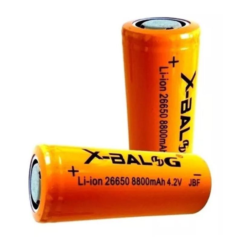 GENERICO - Pack 2 Pilas Recargables Baterías Li-ion 26650 8800 Mah 4.2v