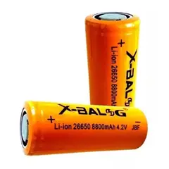 GENERICO - Pack 2 Pilas Recargables Baterías Li-ion 26650 8800 Mah 4.2v