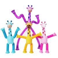 4 Piezas De Ventosa Telescópica, Juguete De Jirafa Luz