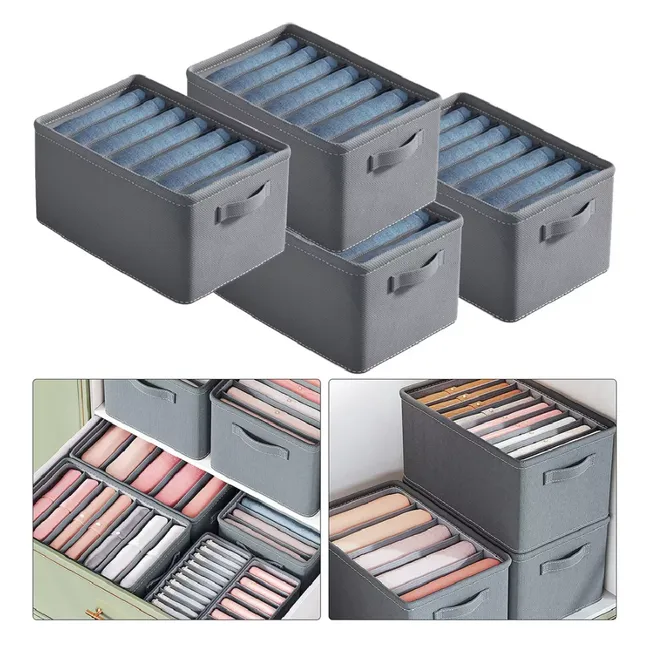 MUNDO MAGIA - 4ud Cajas De Almacenamiento Para Vaqueros Suéter Grueso