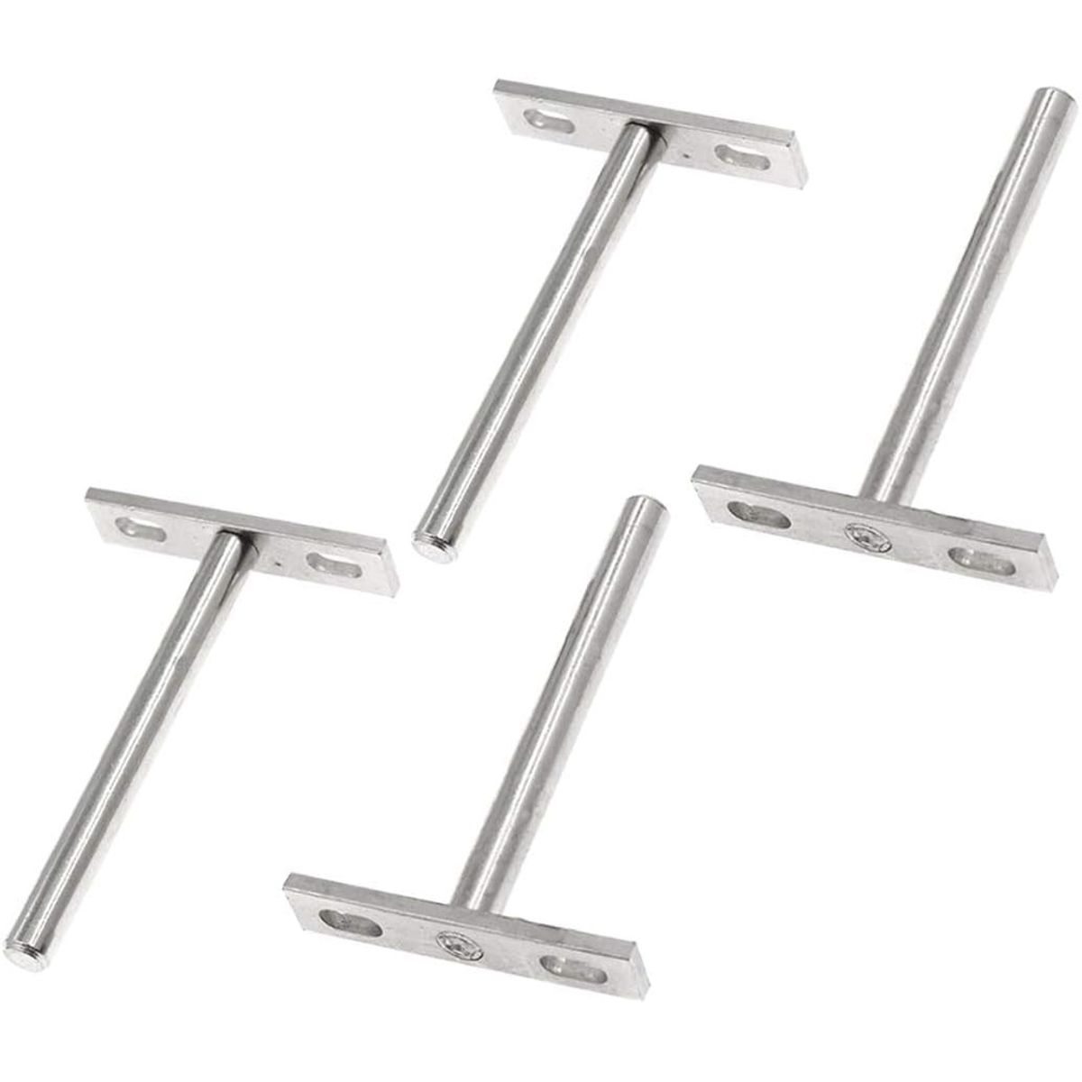 KUANGYE - Soporte Oculto Repisa Flotante 5 Pulgadas 4 Piezas Inox