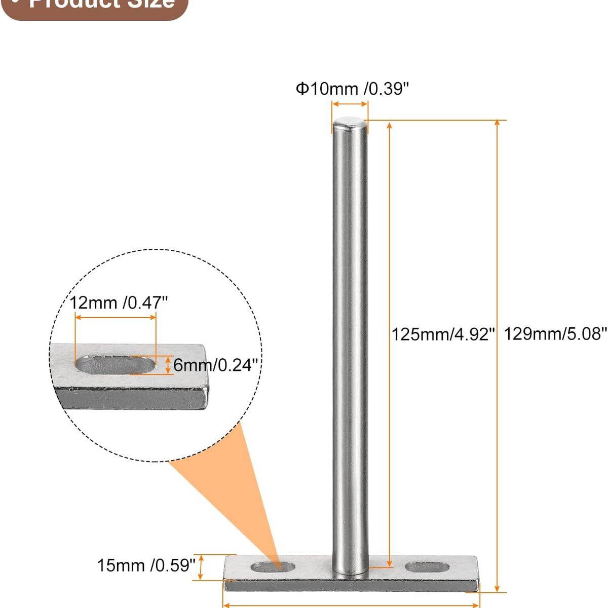 KUANGYE - Soporte Oculto Repisa Flotante 5 Pulgadas 4 Piezas Inox