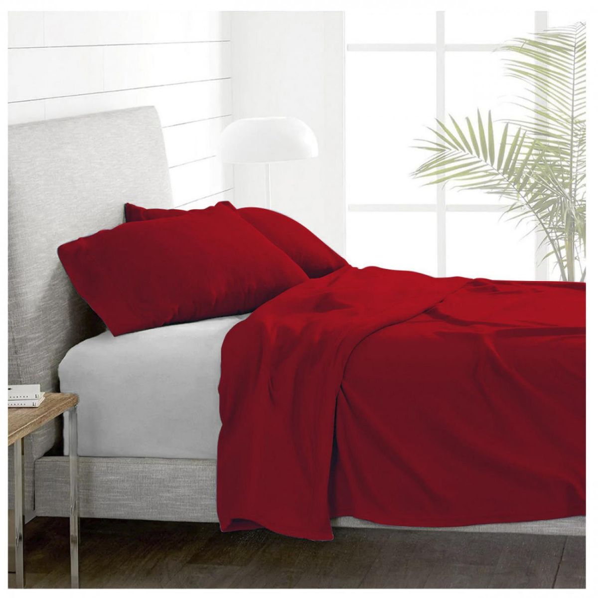 GENERICO - Sabanas De Polar 2.0 Plazas (queen) Rojo Otoño Invierno