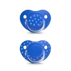 SUAVINEX - CHUPETE ANATÓMICO SILICONA +18M THE BASICS 2UD AZUL