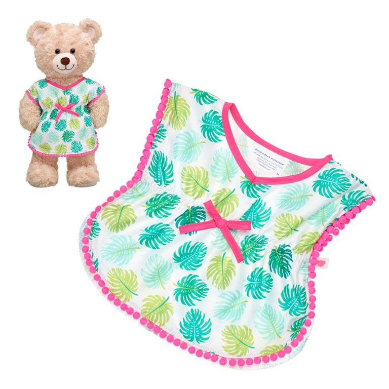 Salida de bano hojas palmeras para peluches