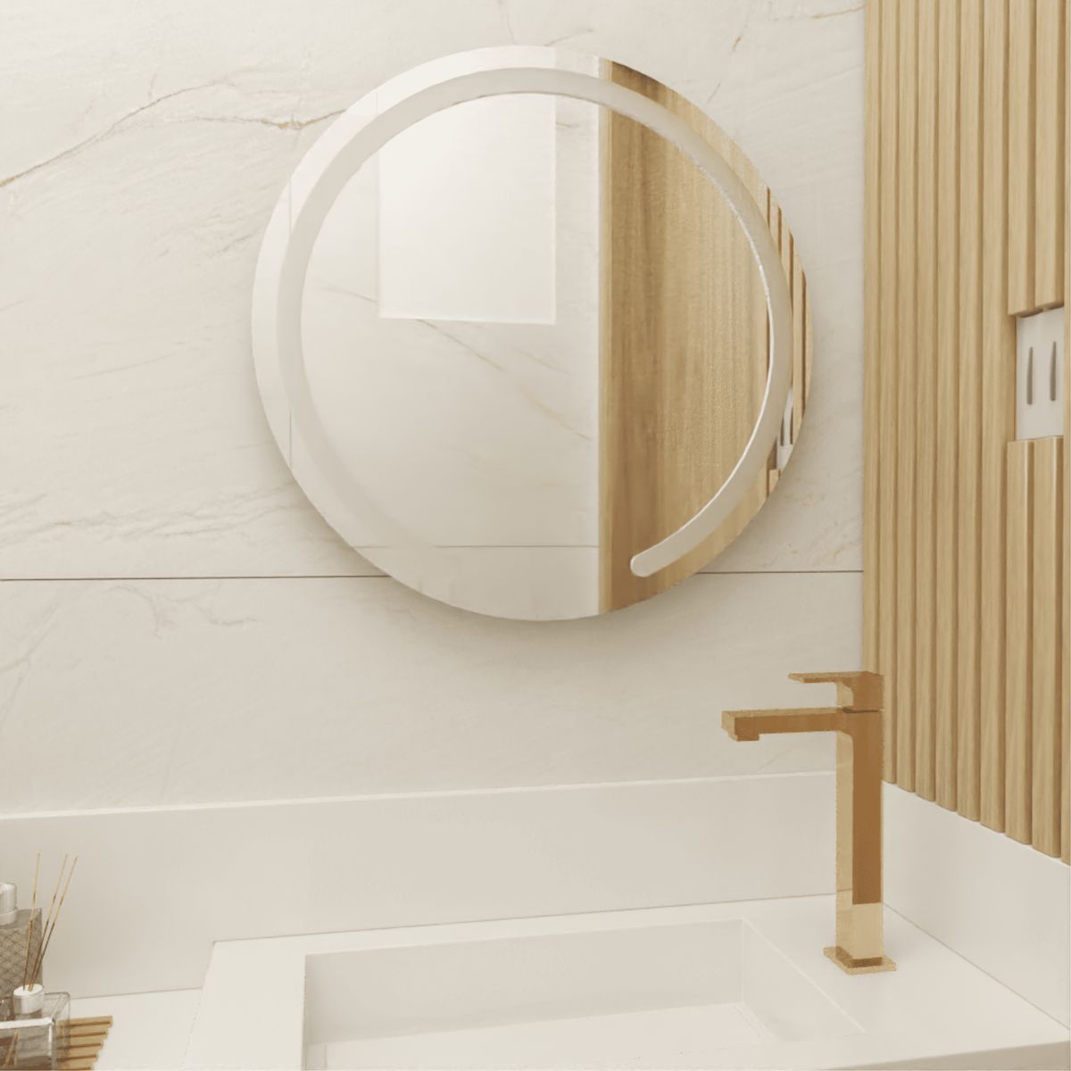 FMFURNITURE - Espejo Circular 60x60x1.9 cm…