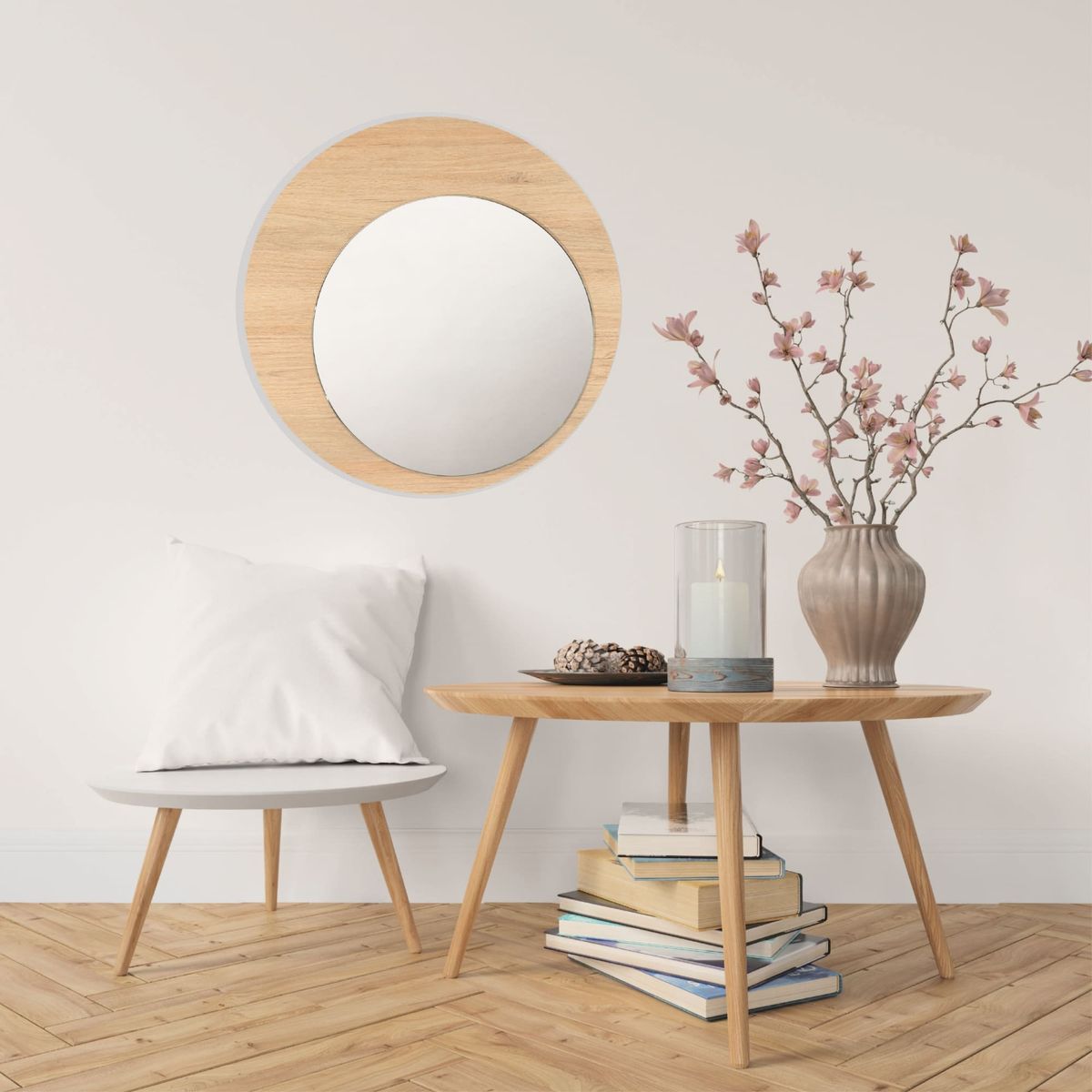 FMFURNITURE - Espejo Ovalado 60x60x1.9 cm…