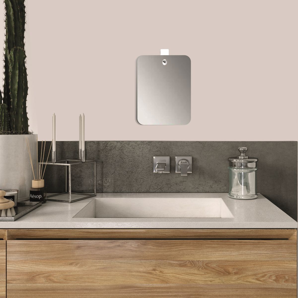 FMFURNITURE - Espejo Rectangular 28x20x2.2 cm