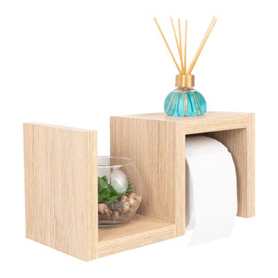 Imagen 2 del producto Repisa Para Baño - Cafe Claro 15x30x13 cm