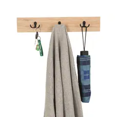 FMFURNITURE - Perchero - Café Claro 7x40x4 cm