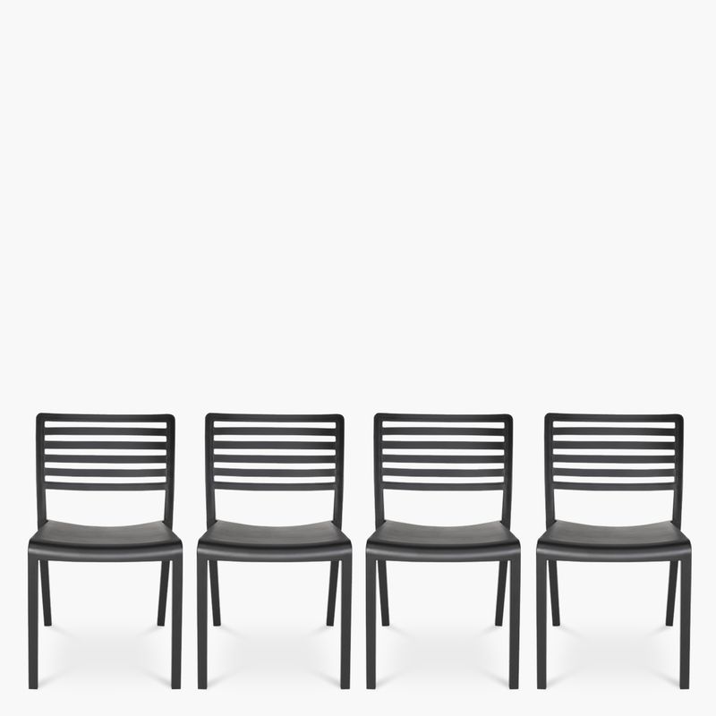 FORM DESIGN - Packs 4 Sillas Plástico Terraza Barcelona Negro Form