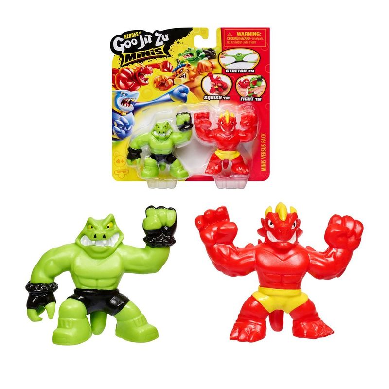 MARVEL - GOO JIT ZU - FIGURAS MINI HEROES 6 CM - BLAZAGON VS ROCK JAW