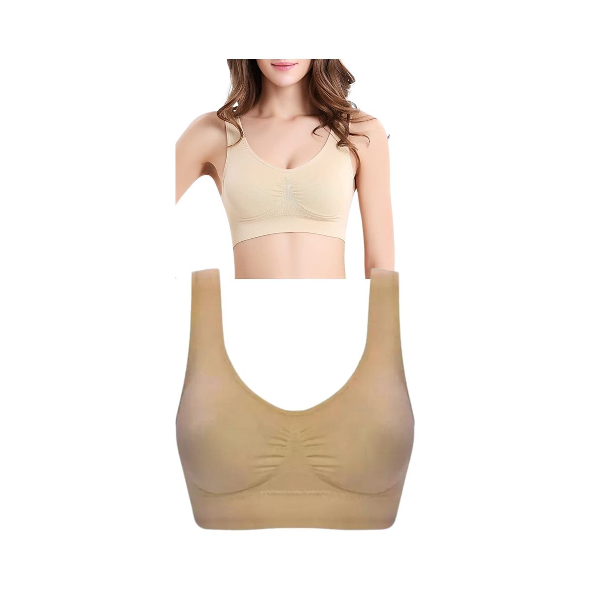 GENERICO - Sostén Deportivo Elasticado Mujer Peto Sujetador Home Gym XL