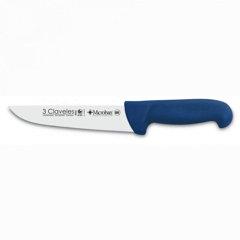 3 CLAVELES - Cuchillo Carnicero 20 cm Azul