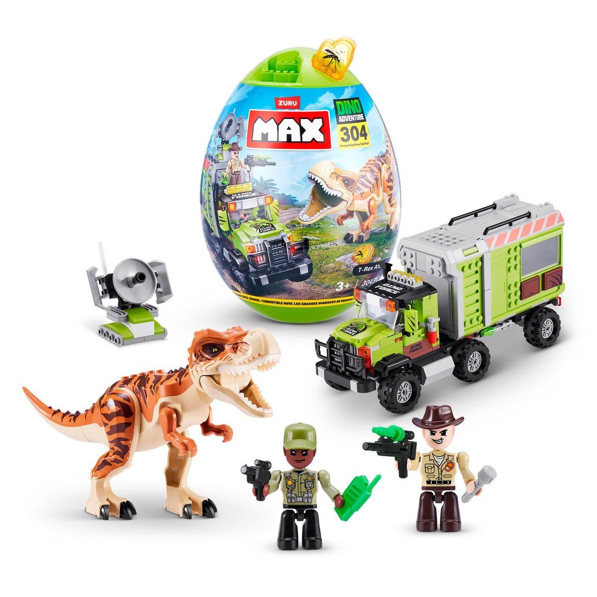 MAX - Bloques MAX Dino Escape 310 piezas en huevo de Zuru