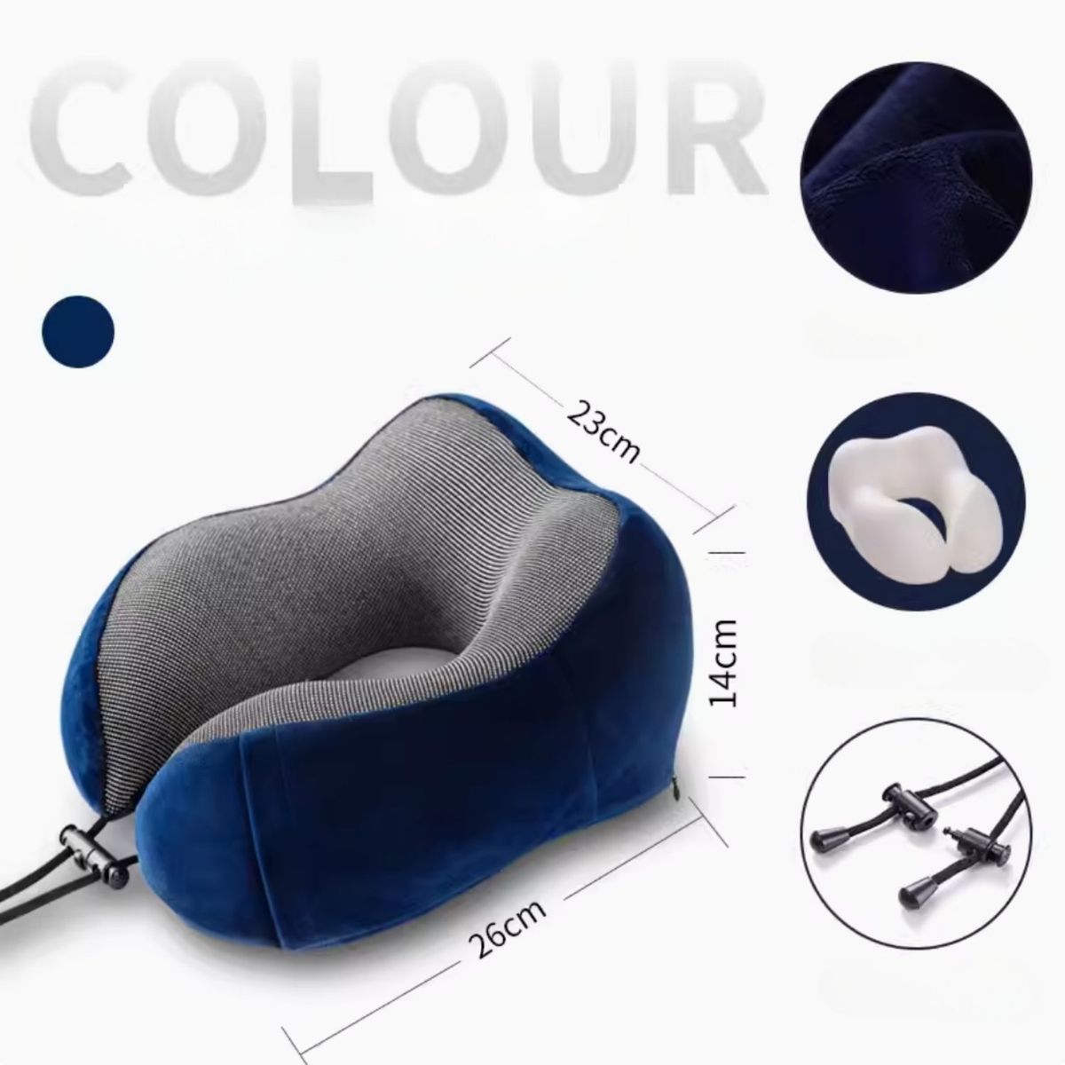 HOMESTAR - Almohada de Viaje Ergonómica