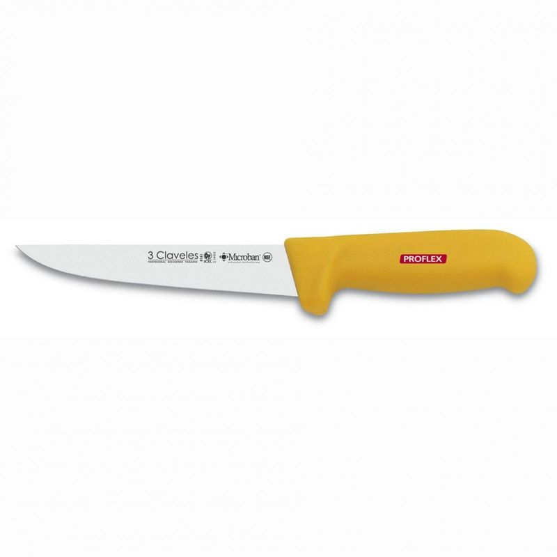 3 CLAVELES - Cuchillo Deshuesador 18 cm Amarillo
