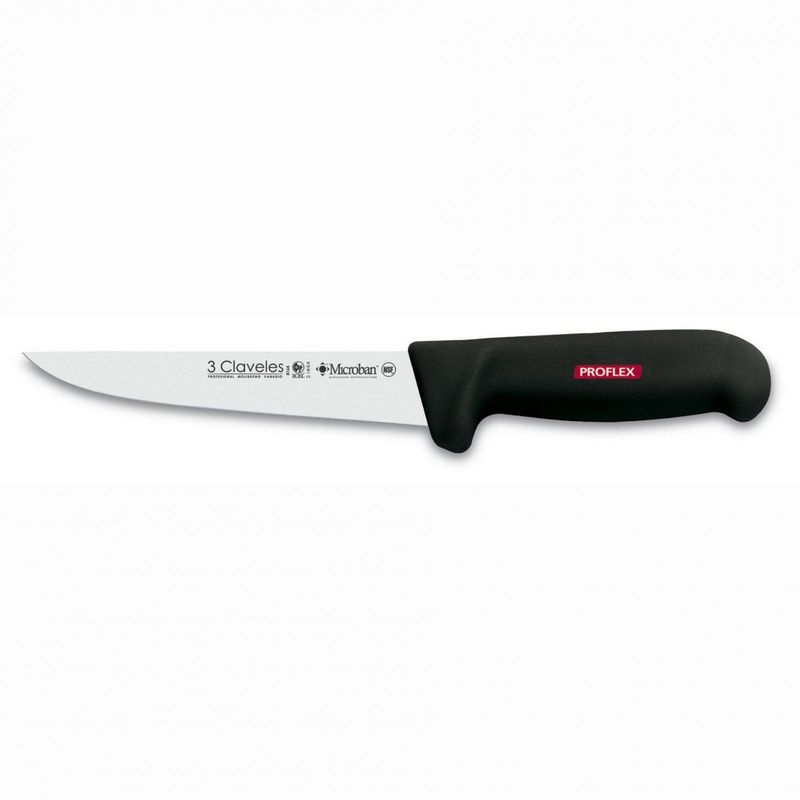 3 CLAVELES - Cuchillo Deshuesador 18 cm Negro