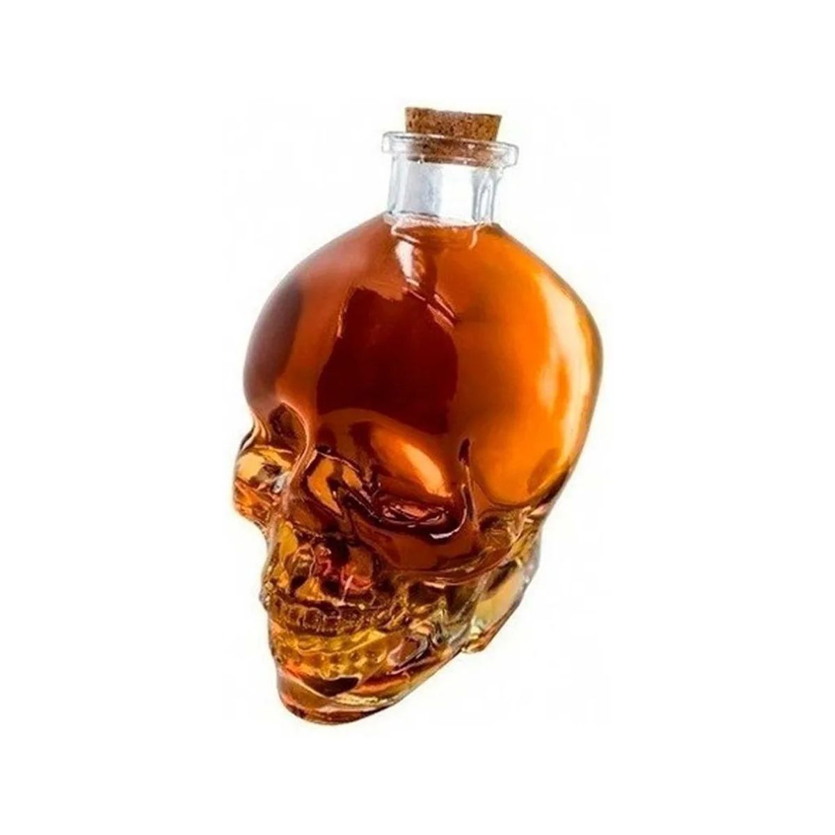 GENERICO - Botella Calavera Vidrio Craneo Vodka Whisky 750 Ml Skull