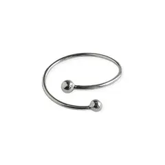 ANDREA COGGIOLA JOYAS - Anillo 2 Bolitas Adaptable Plata Fina 925