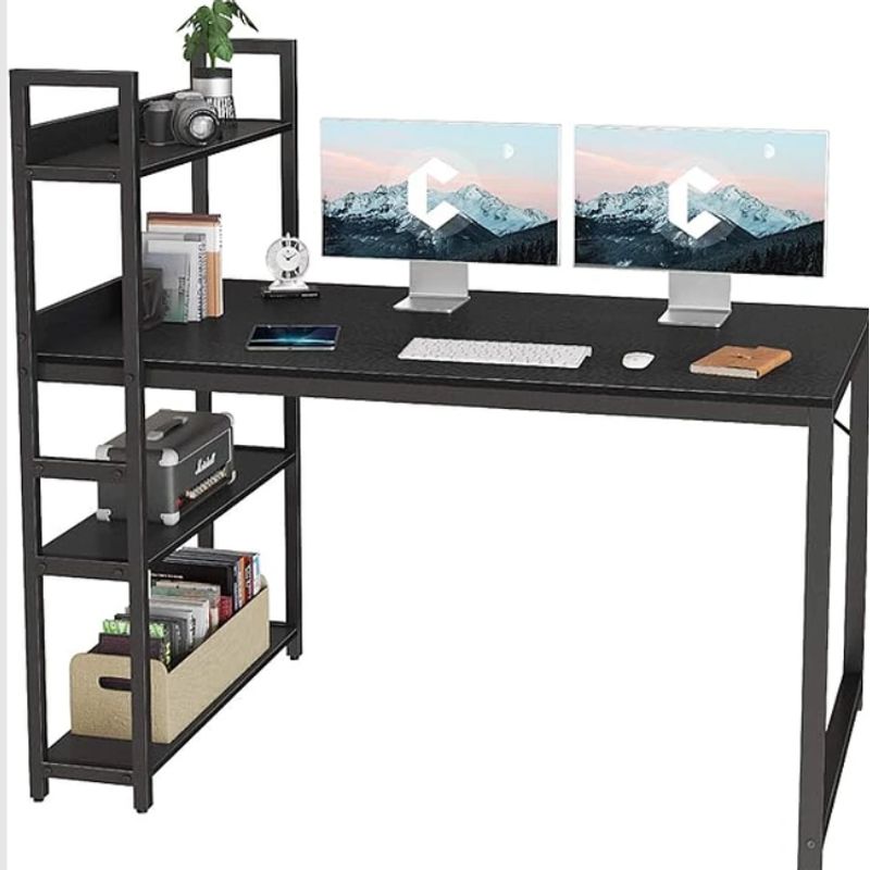 GENERICO - Mesa Oficina Escritorio Notebook 3 Niveles Oficina Color Negro 100Cm