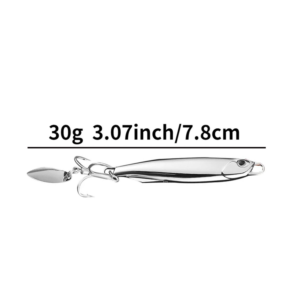 GENERICO - Señuelo Pesca Chispa Hierro Galvanizado Giratorio De 30g