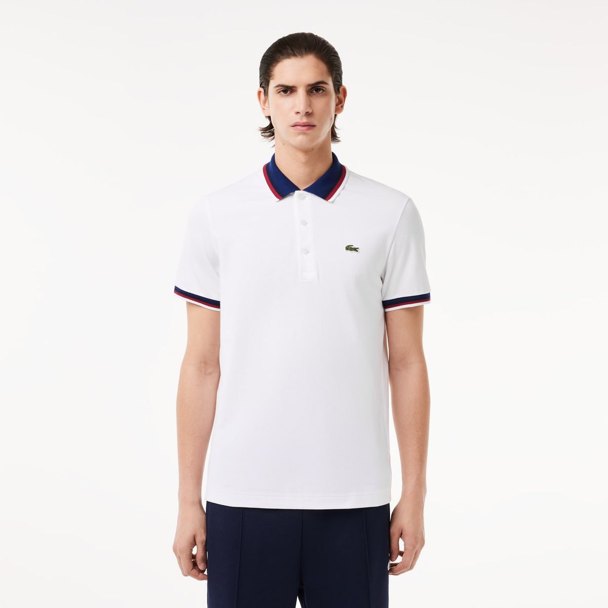 LACOSTE - Polera Polo Algodón Hombre Lacoste PH3461 Blanco