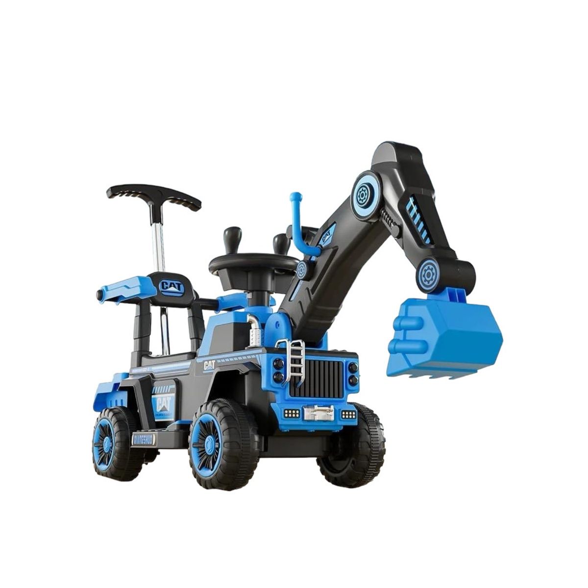 GENERICO - Auto Eléctrico Excavadora Montable Sonido Juguete Azul