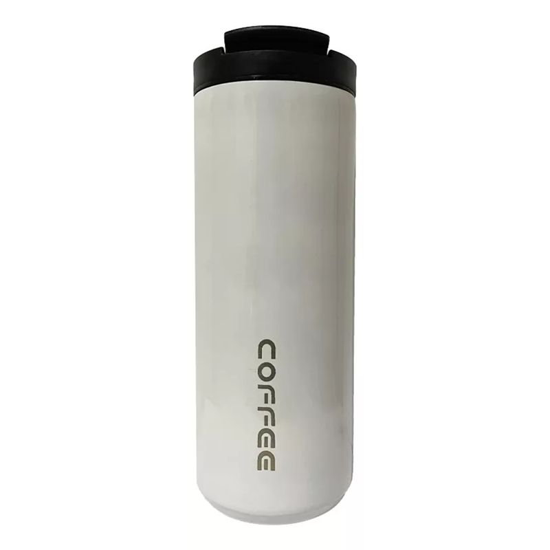 GENERICO - Termo Acero Inoxidable Termo Vaso 500 Ml Taza De Café blanco