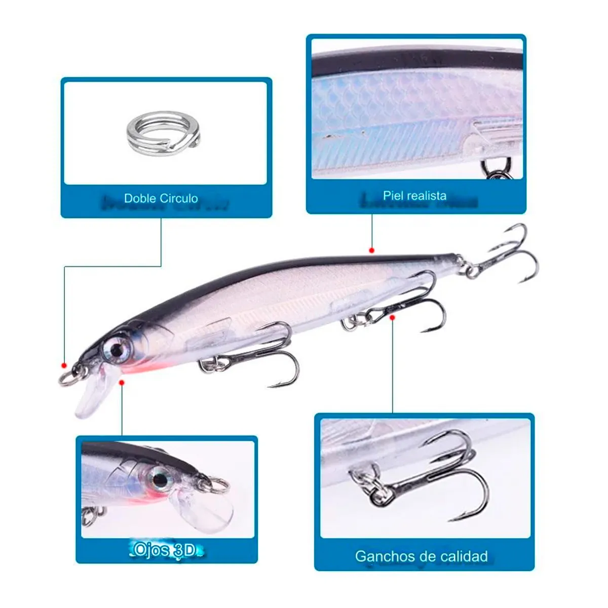 GENERICO - Señuelo para Chinook Salmon 13g, 11.5cm  Pesca Deportiva