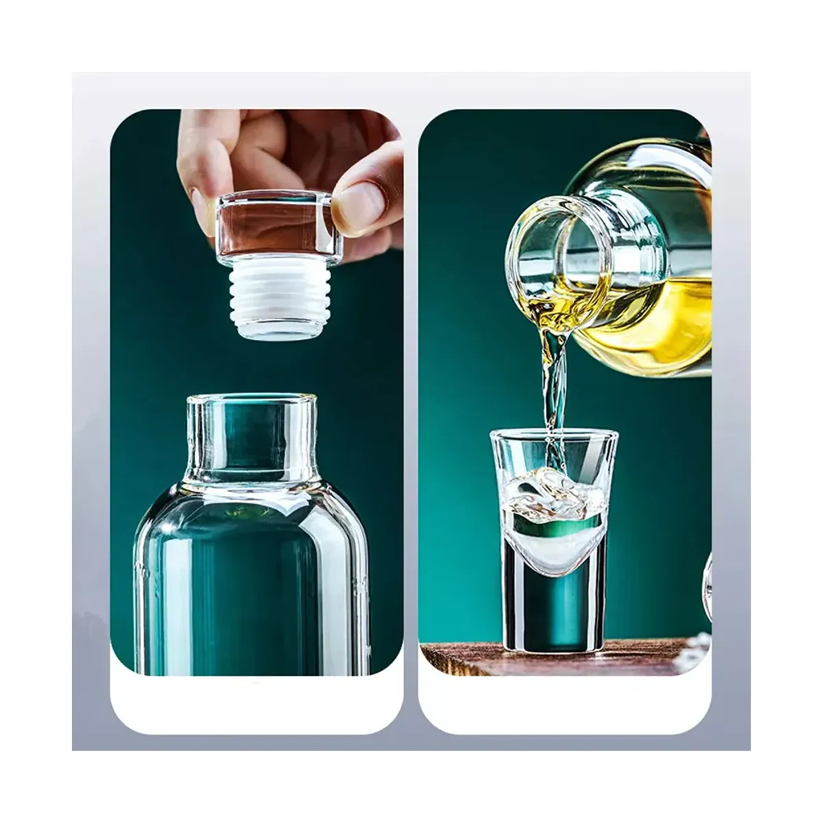 GENERICO - Botella Vidrio Con Tapa 750ml