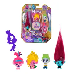 TROLLS - Pack 5 Mini Figuras - Burdeo