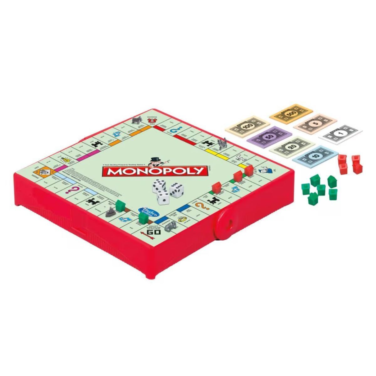HASBRO - Juego de mesa Monopoly clásico edición portátil
