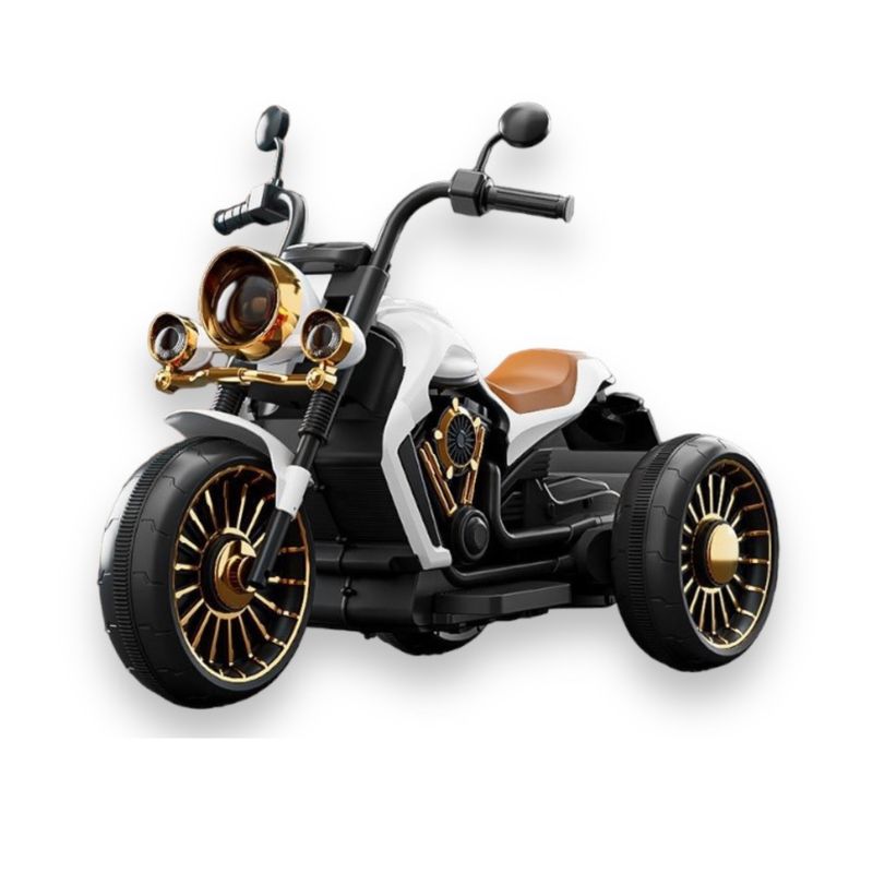 GENERAC - Moto Eléctrica Montable Juguete Niños Bateria Auto Contol Remoto Blanco