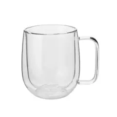 GENERICO - Mug Taza Café Vaso Doble Pared 350 Ml Vidrio Termica