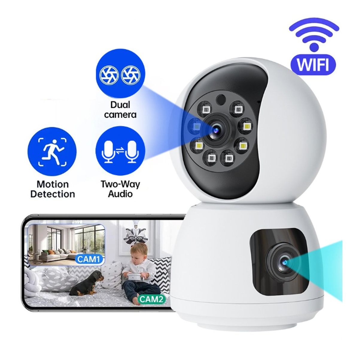 GENERICO - Cámara de Seguridad Wifi HD-DZ7