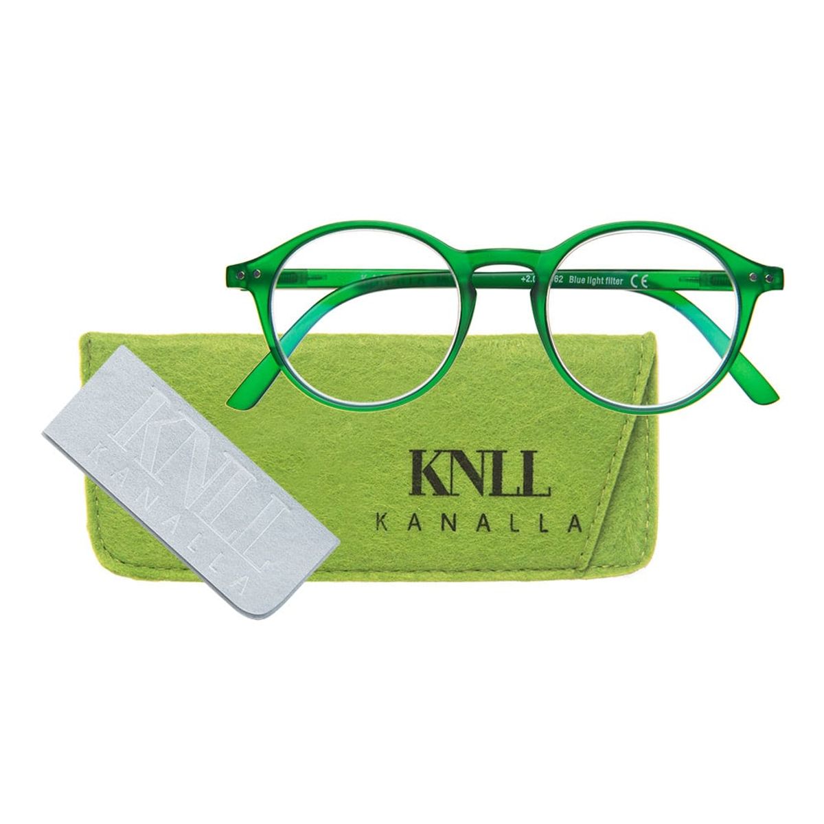 KANALLA - Pack 2 Lentes de Lectura Filtro Luz Azul y UV mod Papillon Verde  /Negro 2.0
