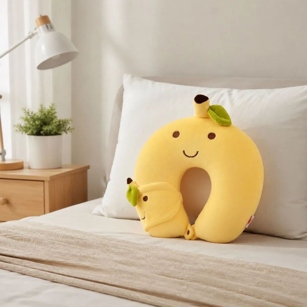 HOMESTAR - Almohada de cuello tipo U con diseño de banana