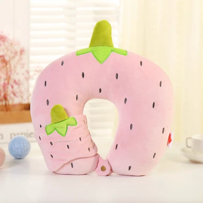 HOMESTAR - Almohada de Cuello Colores Frutas Diferentes