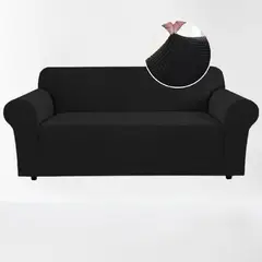 GENERICO - FUNDA CUADRILLE NEGRO PARA SILLON DE 3 CUERPO 180- 230 CM GSOL