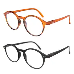 KANALLA - Pack 2 Lentes de Lectura Filtro Luz Azul y UV mod Naranja / Negro 1.0