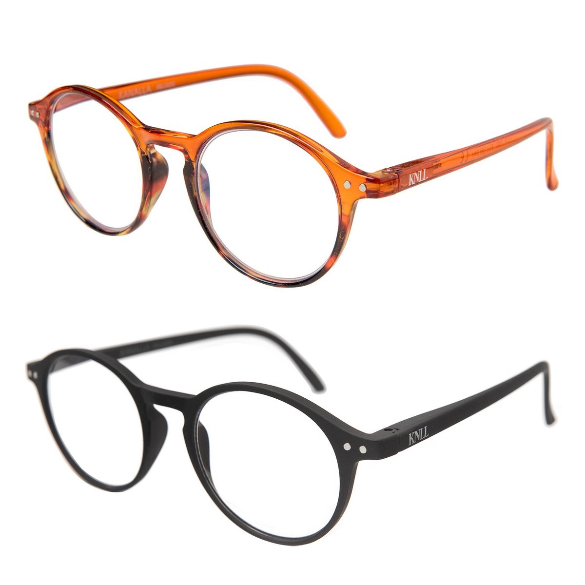 KANALLA - Pack 2 Lentes de Lectura Filtro Luz Azul y UV mod Naranja  Negro 1.5