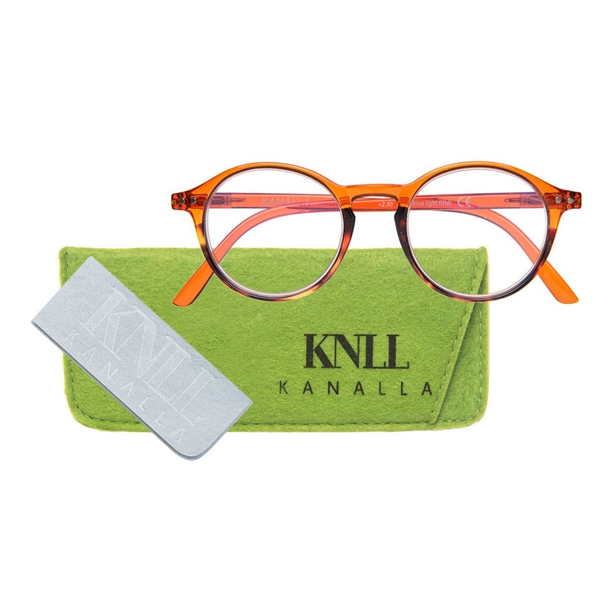 KANALLA - Pack 2 Lentes de Lectura Filtro Luz Azul y UV mod Naranja  Negro 1.5