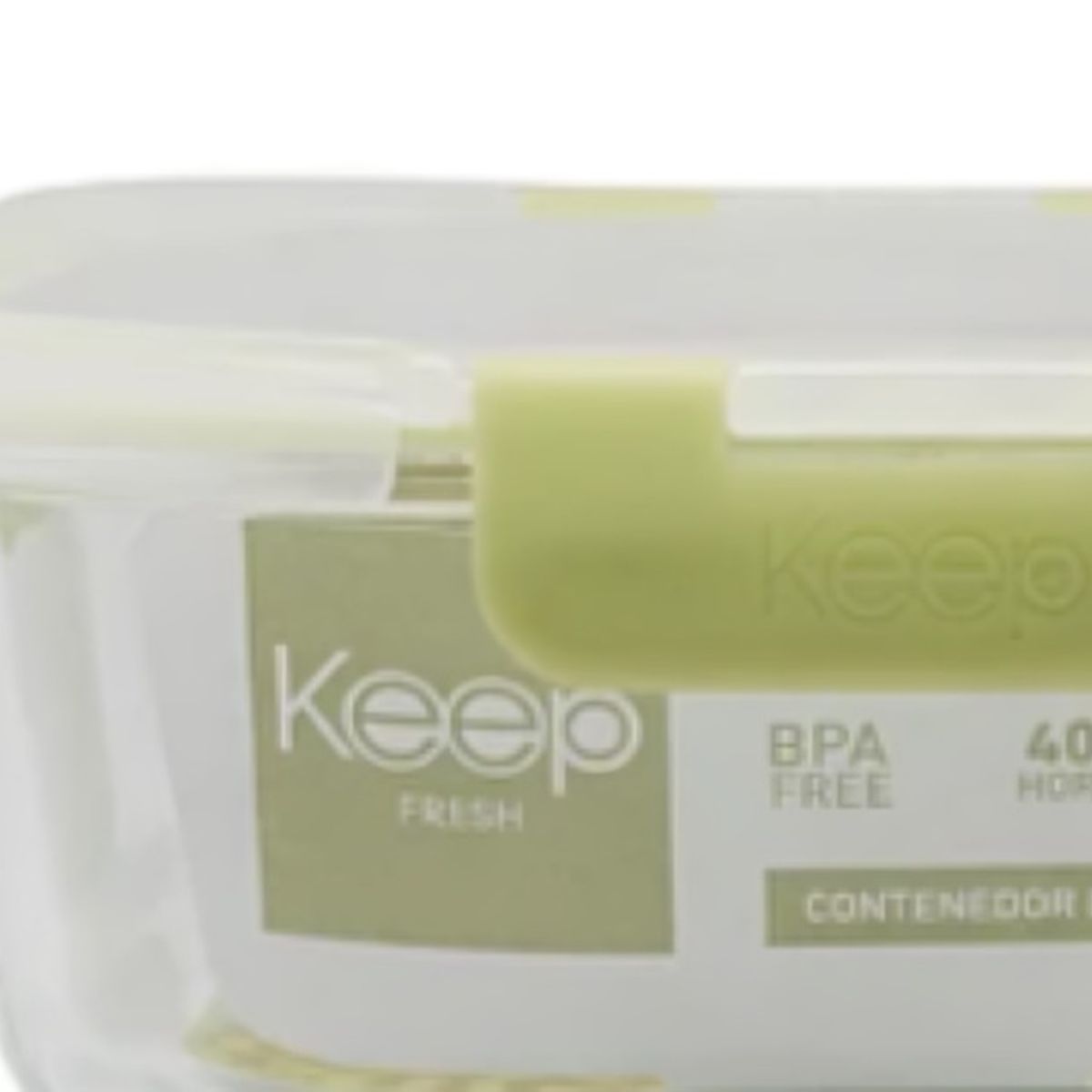 OEM - HERMETICO CUADRADO 2200ML GLASS KEEP VERDE